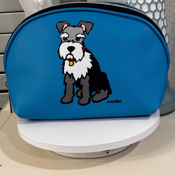 MARC TETRO Schnauzer Cosmetic Bag NWOT - Picture 1 of 7